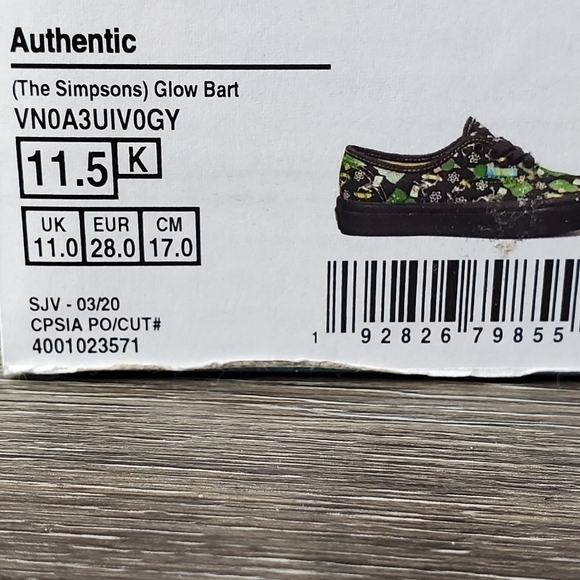 New Vans The Simpsons Glow Bart - Picture 9 of 9